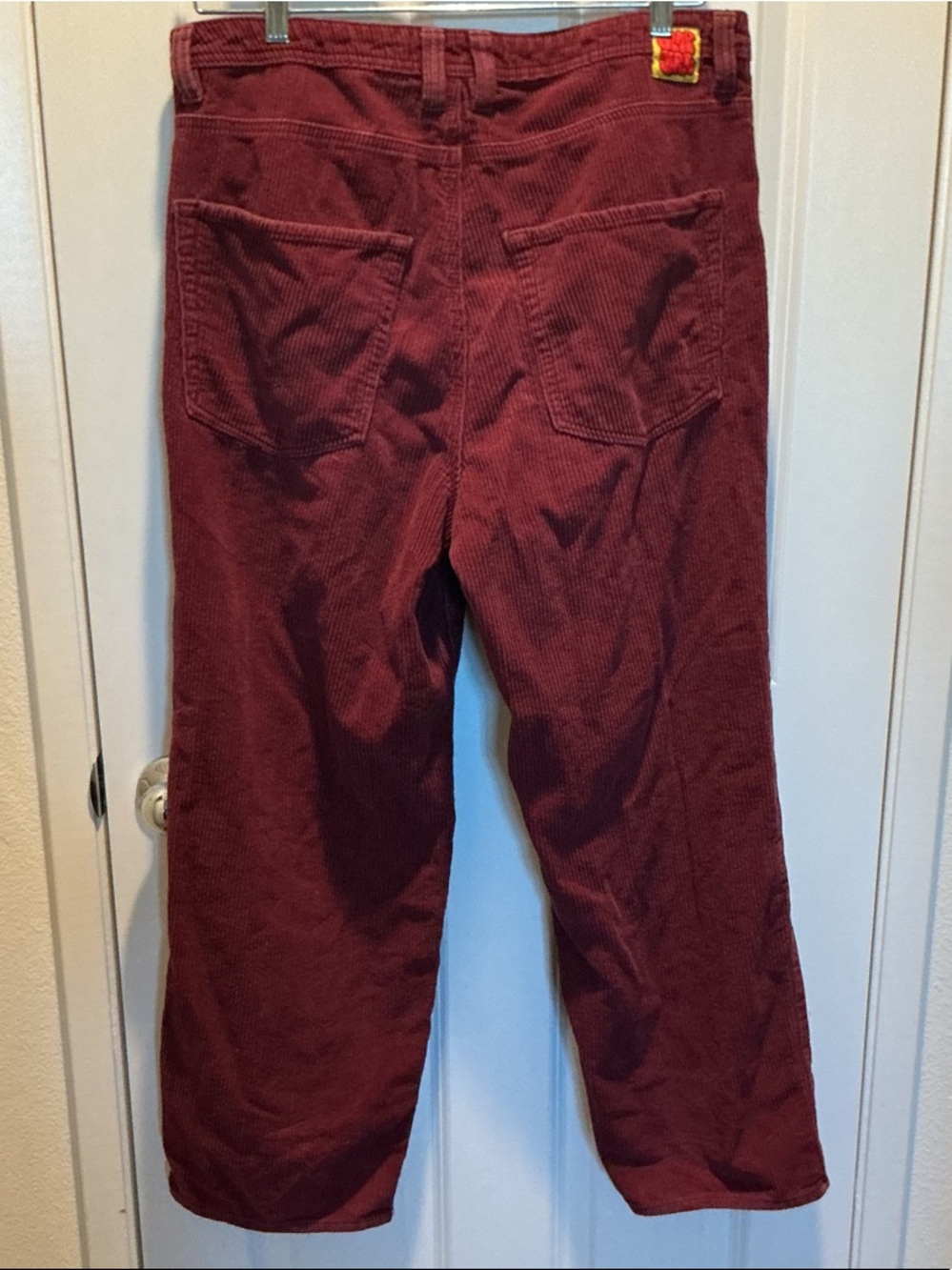 Empyre Men's Corduroy Pants in Burgundy Red - Picture 3 of 3
